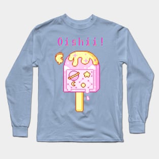 Kawaii Pixel Oishii Dream Dessert (Pink Galaxy Popsicle ) Long Sleeve T-Shirt